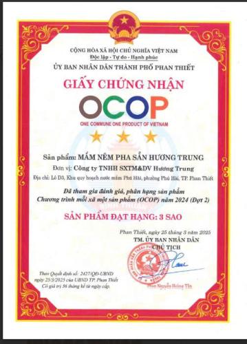 MẮM NÊM PHA SẴN HƯƠNG TRUNG – HÀNH TRÌNH TỪ HƯƠNG BIỂN ĐẾN CHUẨN OCOP 3 SAO